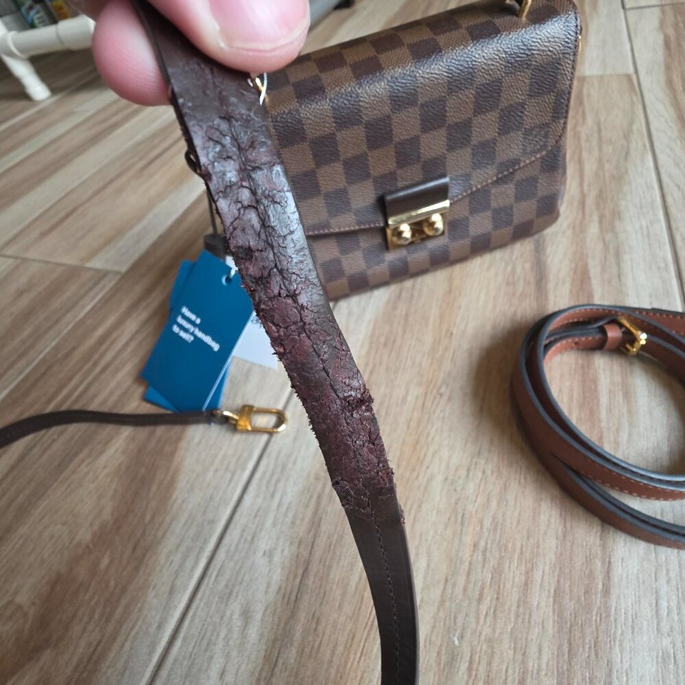 Louis Vuitton Brown Damier Ebene Top Handle Crossbody Bag - Picture 2 of 16
